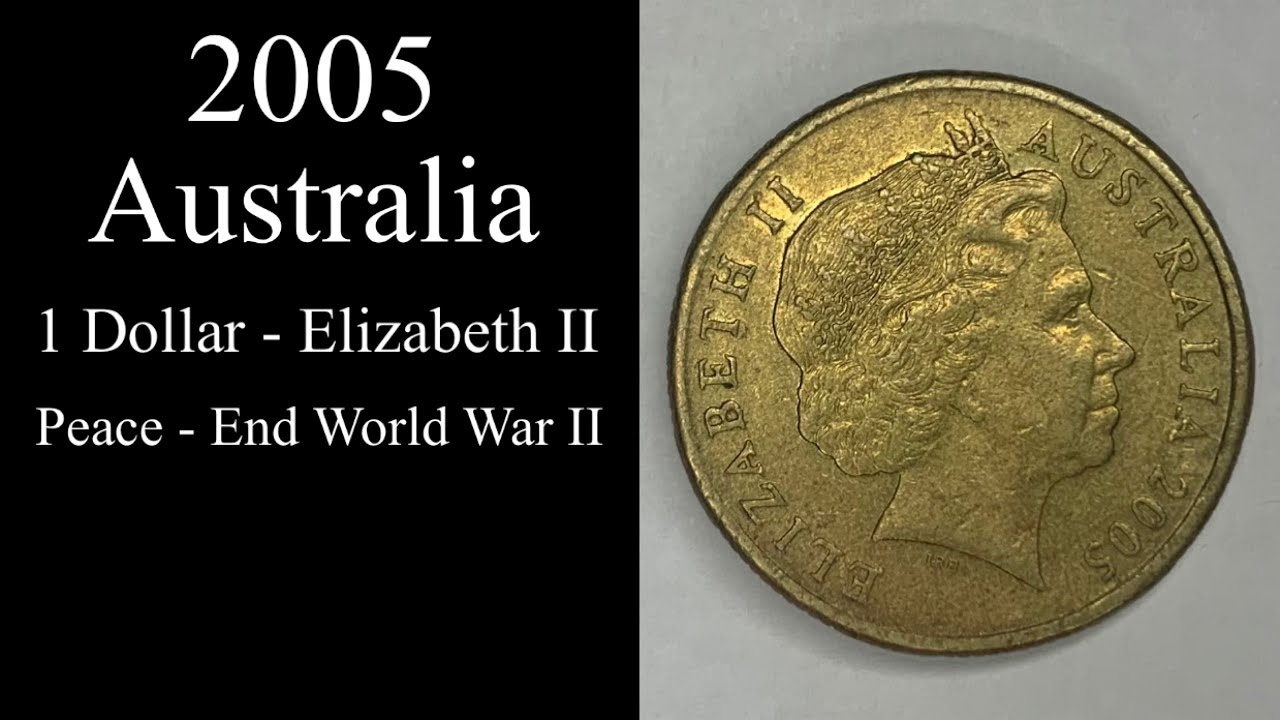 2005 - 1 Dollar - Elizabeth II 4th Portrait - Peace - End World War II