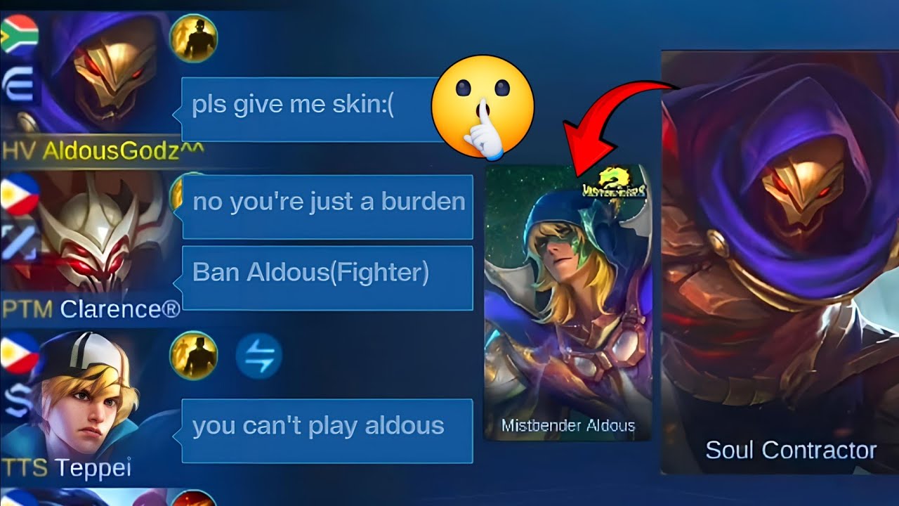 ALDOUS "NO SKIN" PRANK IN SOLO RANKED GAME!!🤫 NO SKINS YES TO SKILLS GAMEPLAY🔥 - Mobile Legends