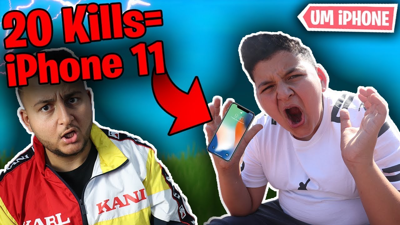 😱20 KILLS = *iPHONE 11* CHALLENGE IN FORTNITE! Gegen Bruder! | Wick Brothers Gaming