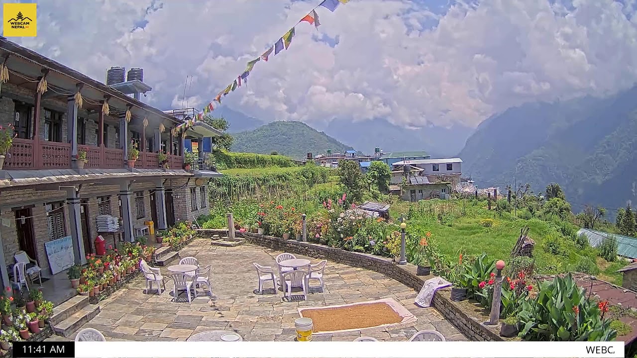 WEBCAM NEPAL LIVE &ndash; FROM HOTEL MILAN & RESTAURANT, GHANDRUK, KASKI - NEPAL.