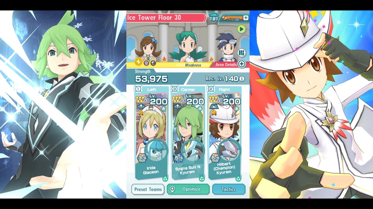 Double Kyurem + Irida VS Pasio Towers Ice Floor 30 [Pokémon Masters EX]