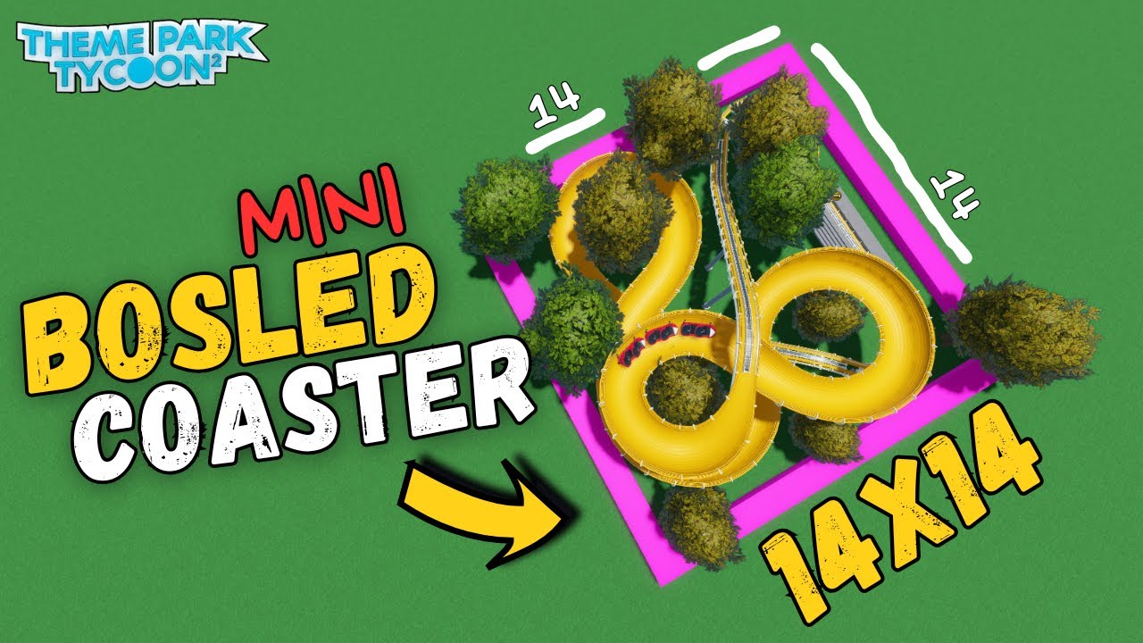 Can I build a BOBSLED COASTER in a 14x14 space? | Theme park Tycoon 2 🎢