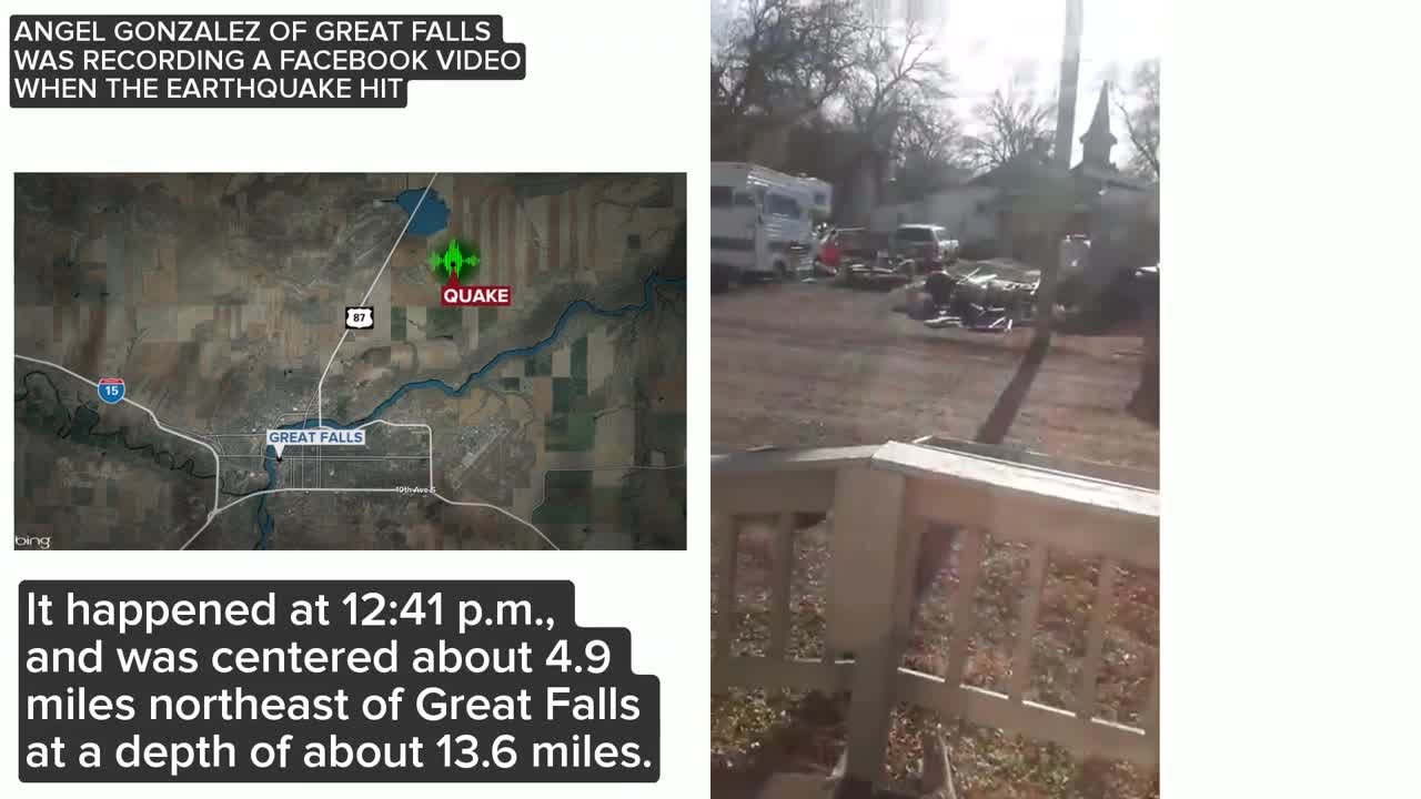 Great Falls man livestreams earthquake