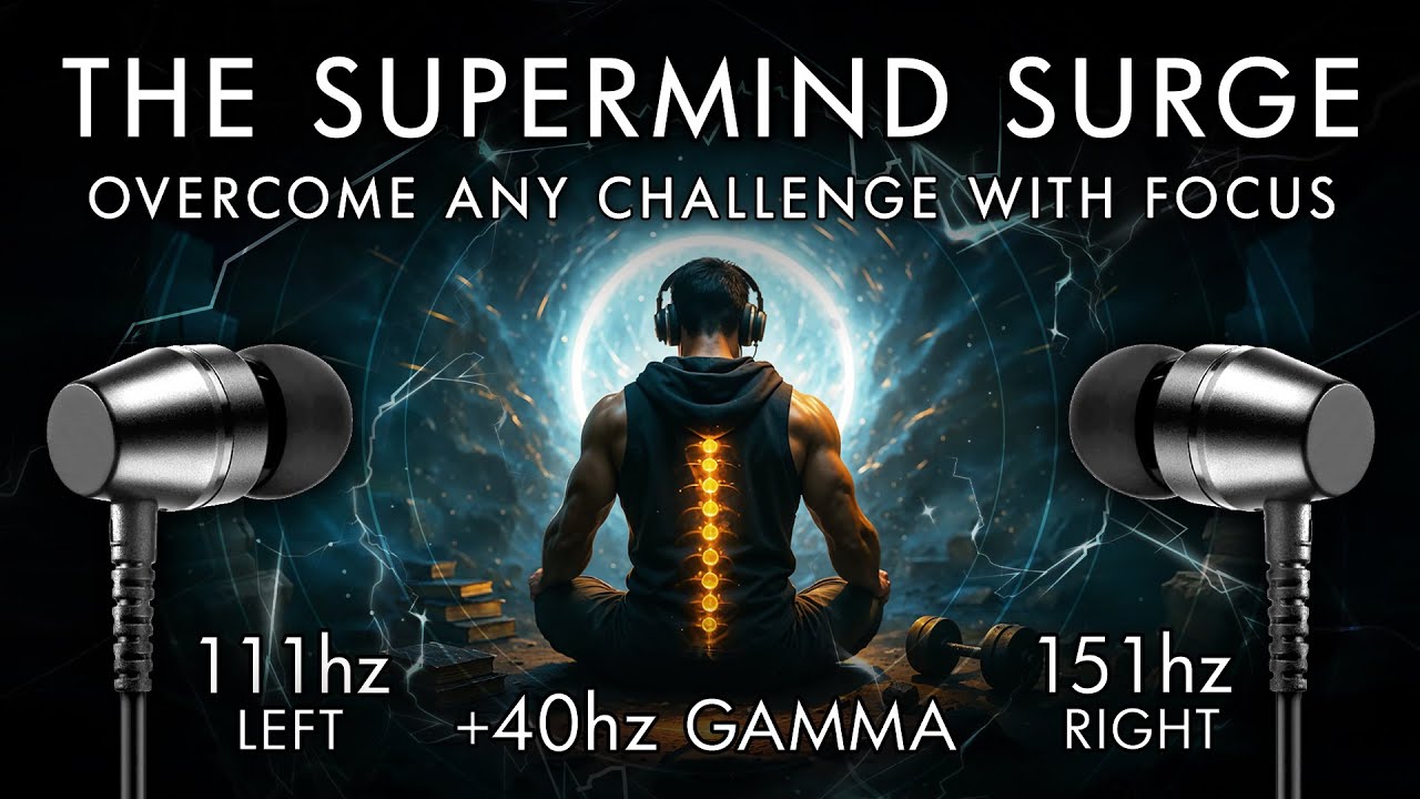 The Supermind Surge - 40 Hz Gamma Binaural Beat - Overcome Any Circumstance With Focus
