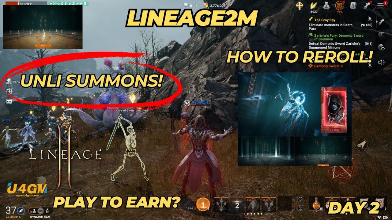 Lineage2M |  How to Reroll, Unli Summons? ( Tagalog )