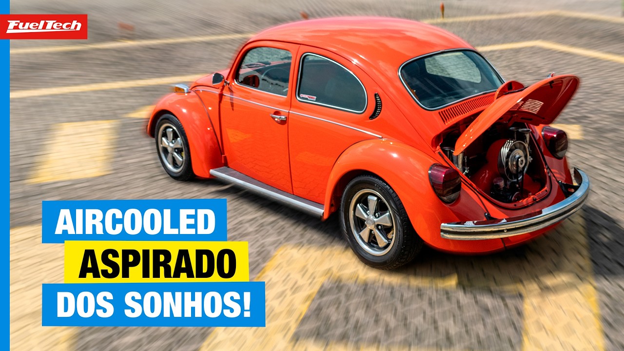 Fusca 2400 aspirado tem 200cv e gira mais de 7.000rpm!