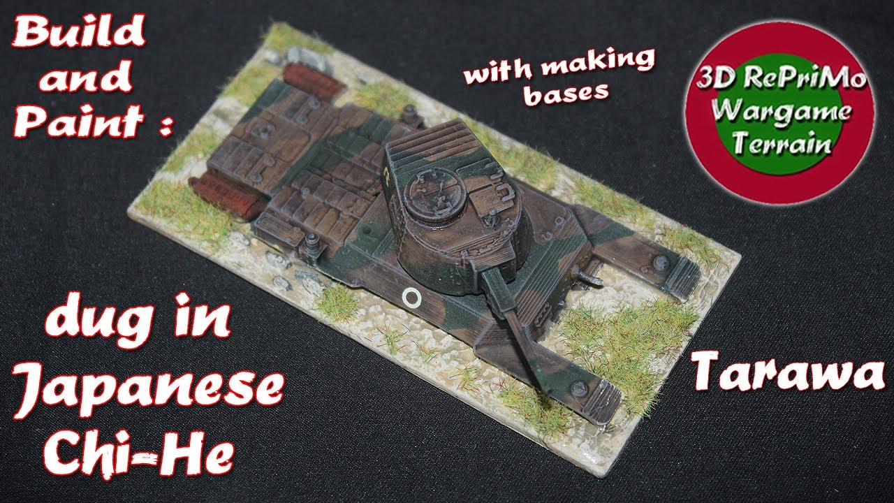 Tutorial:How to Paint a 1/72 Japanese Chi-He Bunker/Painting Guide/Bemalung Chi-He Japan/(WW2)Tarawa