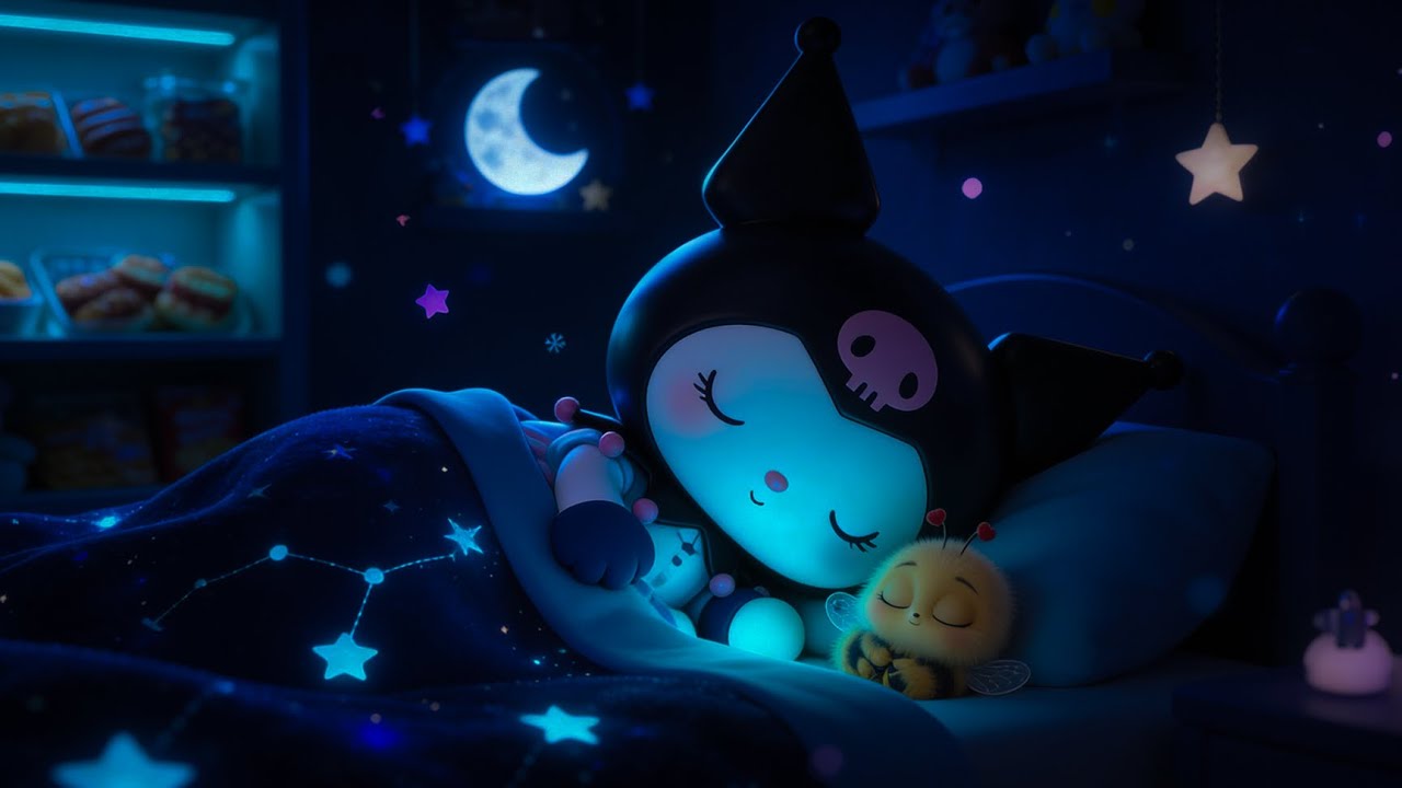 Deep Sleep Music 🌙 Sleep Music for Insomnia & Anxiety Relief | Relaxing Piano Night Ambience Kuromi