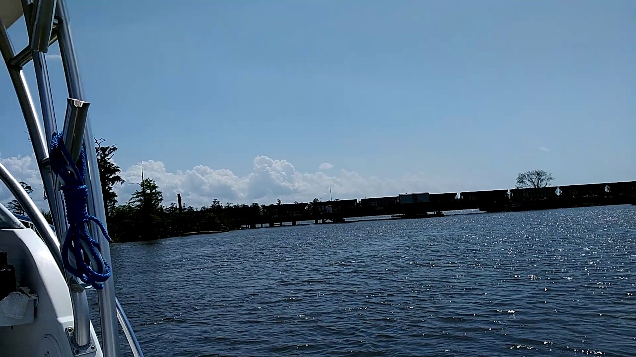 Train over CSX Pivot Bridge over Bayou Sara