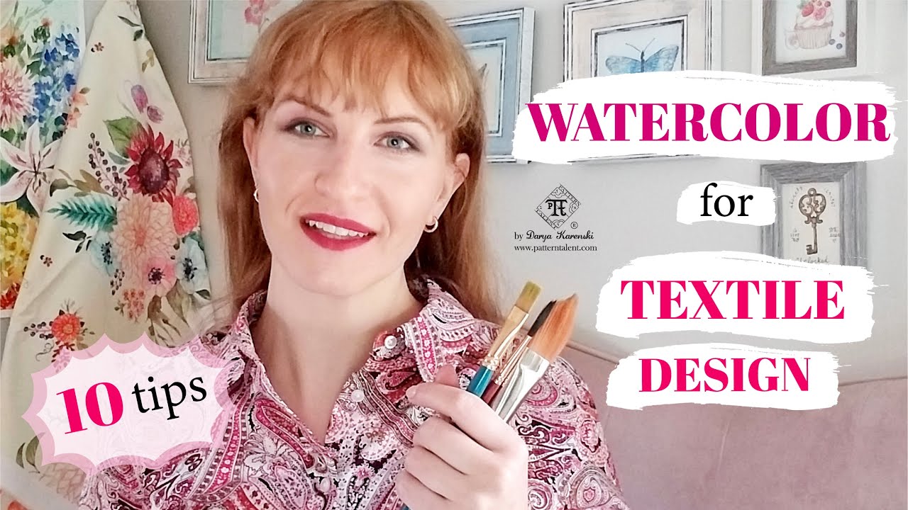 Watercolor for textile and surface pattern design - 10 things to know