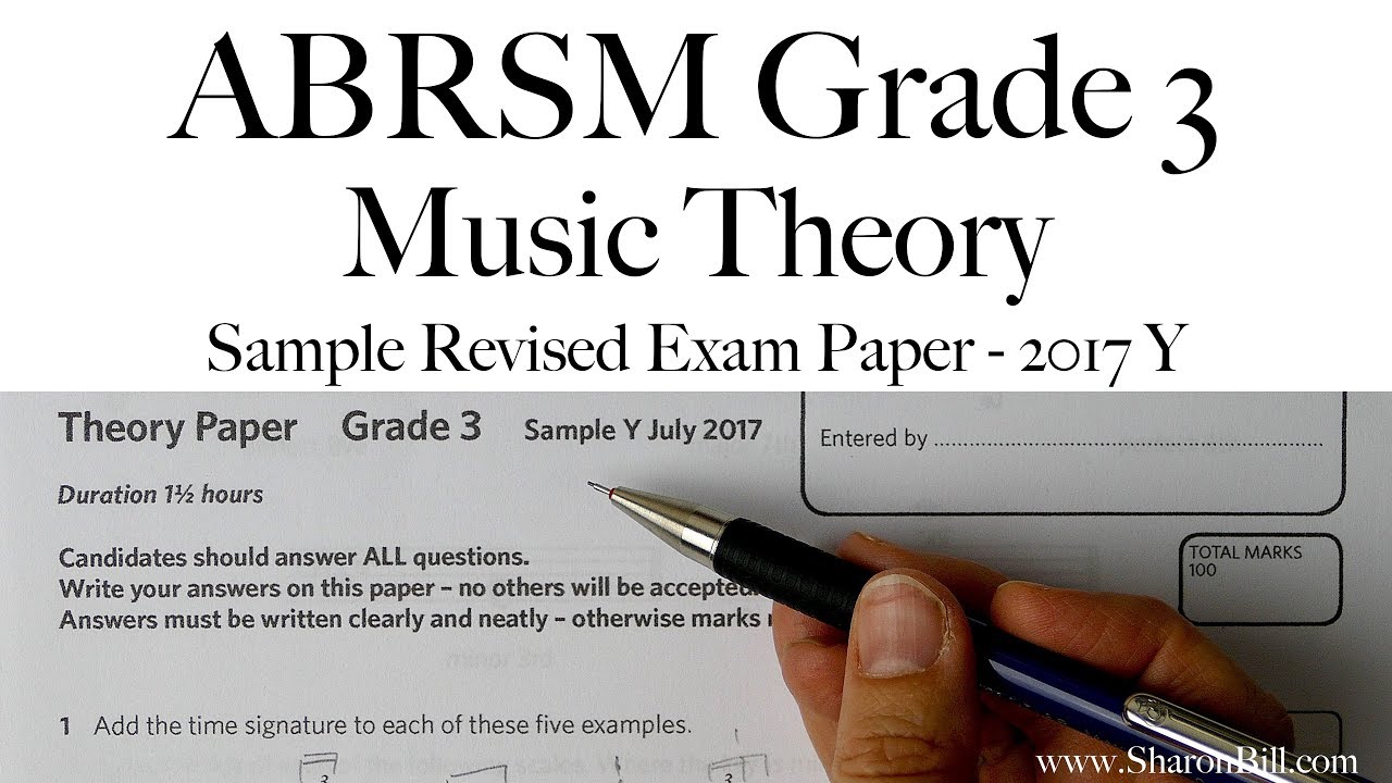 ABRSM Music Theory Grade 3 Sample Paper y 2017 with Sharon Bill