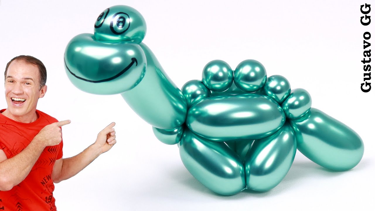 COMO HACER UN DINOSAURIO CON GLOBOS ✨ globoflexia y figuras con globos ✨ perro con un globo