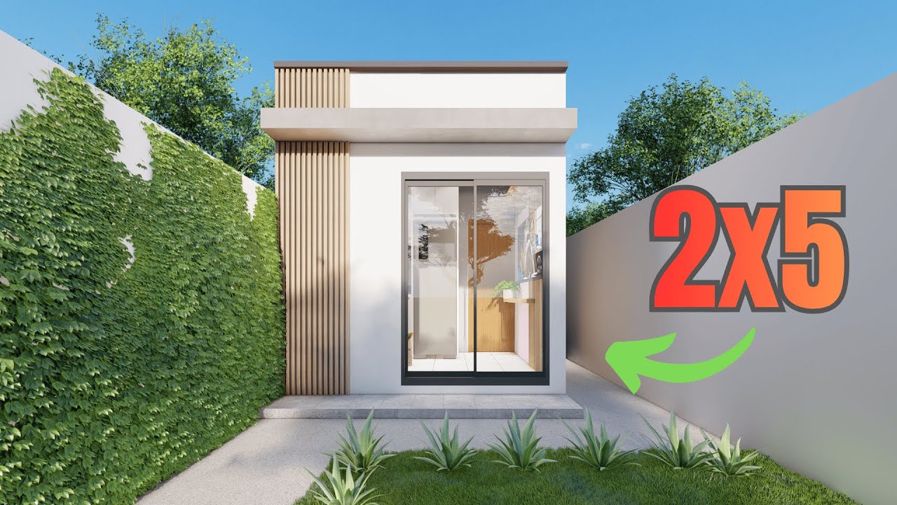 Projeto de casa pequena de 2x5 metros - a mais  simples e aconchegante de todas