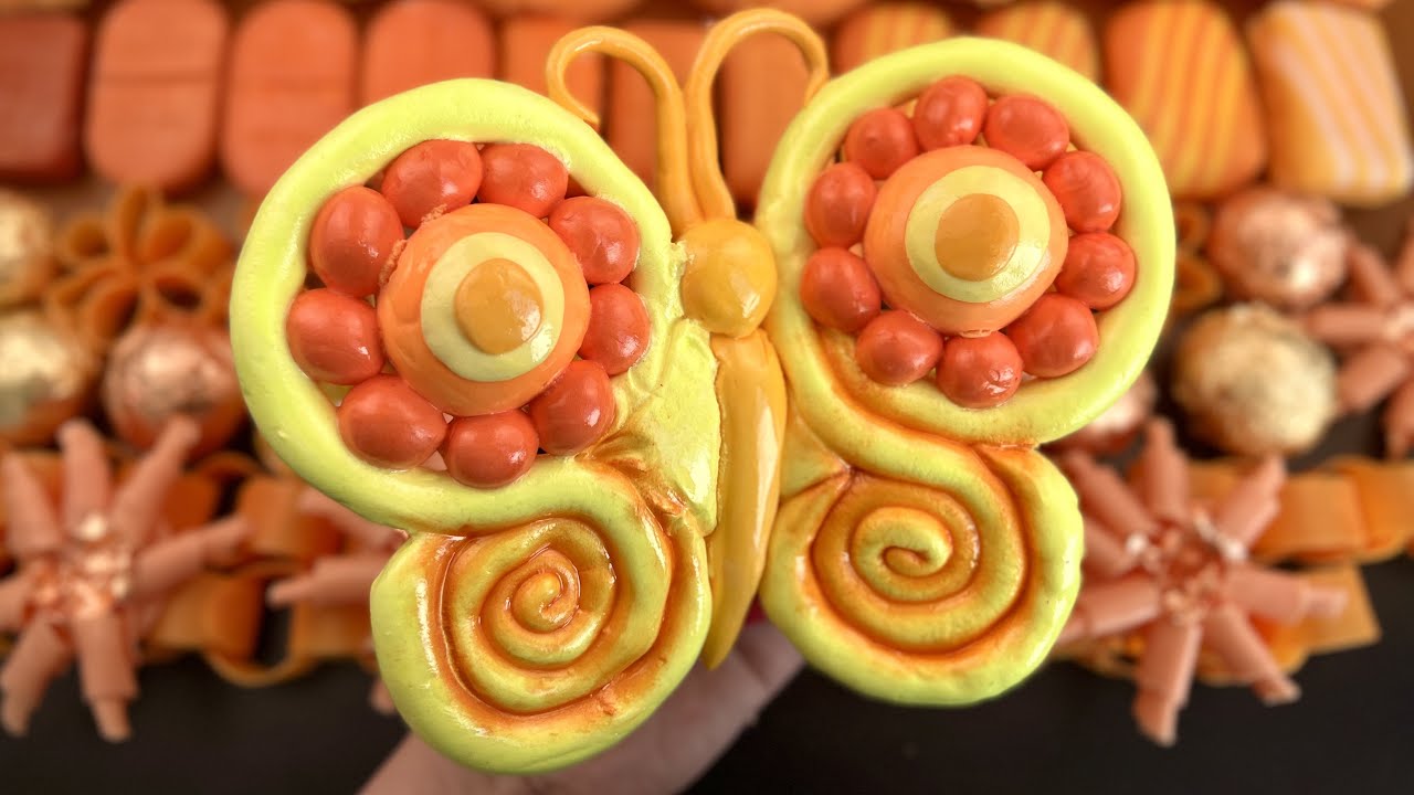 ASMR soap crushing 🦋 Clay cracking light plasticine 🧡💛 Cutting soap cubes 🎲