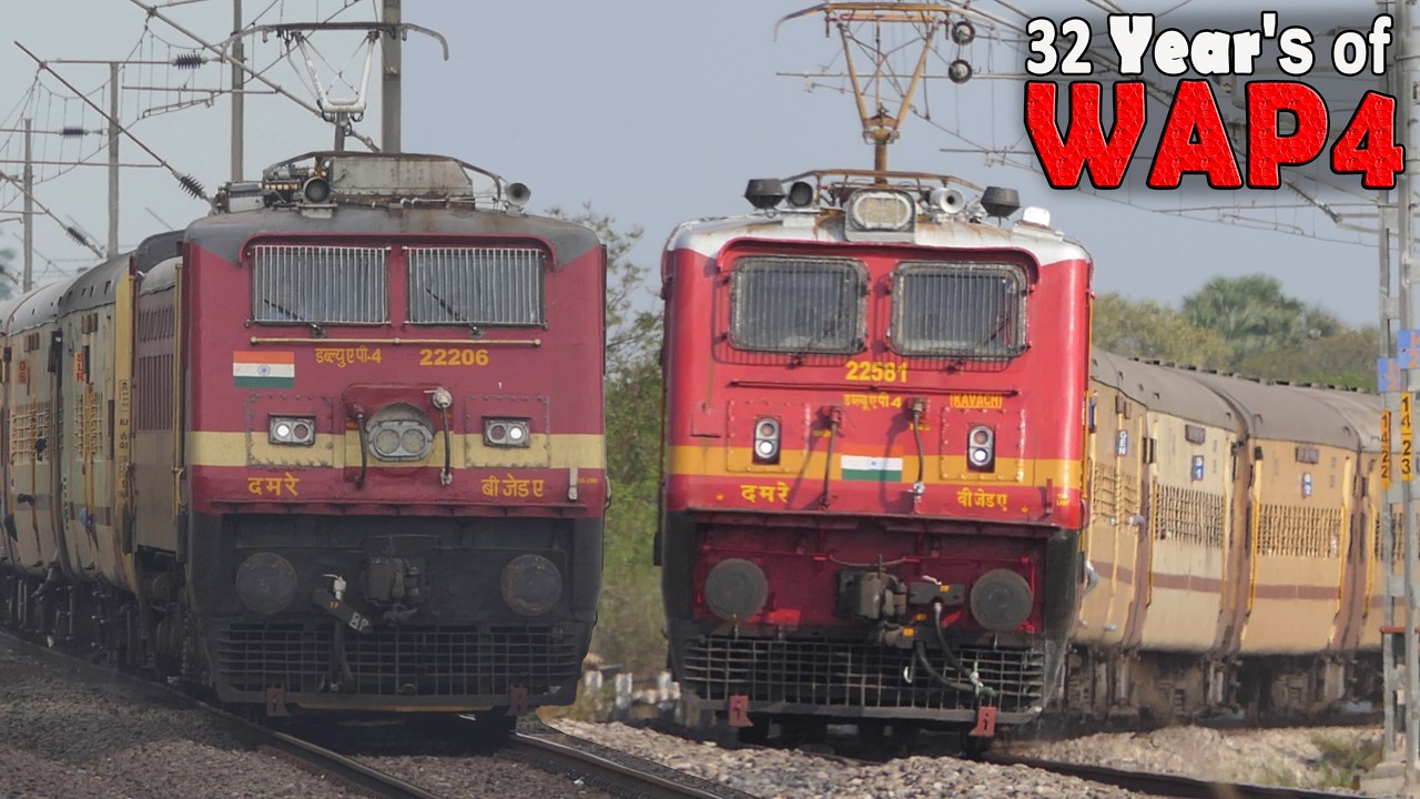 32 Years of RED WAP4 Locomotive | 8 Years of GopiRailworld | Red Monster WAP4s | Indian Railways