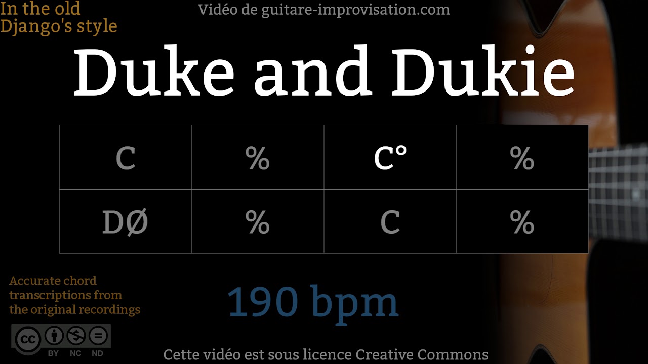 Duke and Dukie (190 bpm) - Gypsy jazz Backing track / Jazz manouche