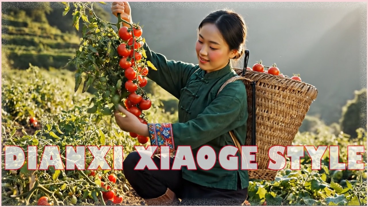 Inspired by Dianxi Xiaoge 🍅 Picking Fresh Tomatoes & Making Homemade Sauce in the Mountain Kitchen