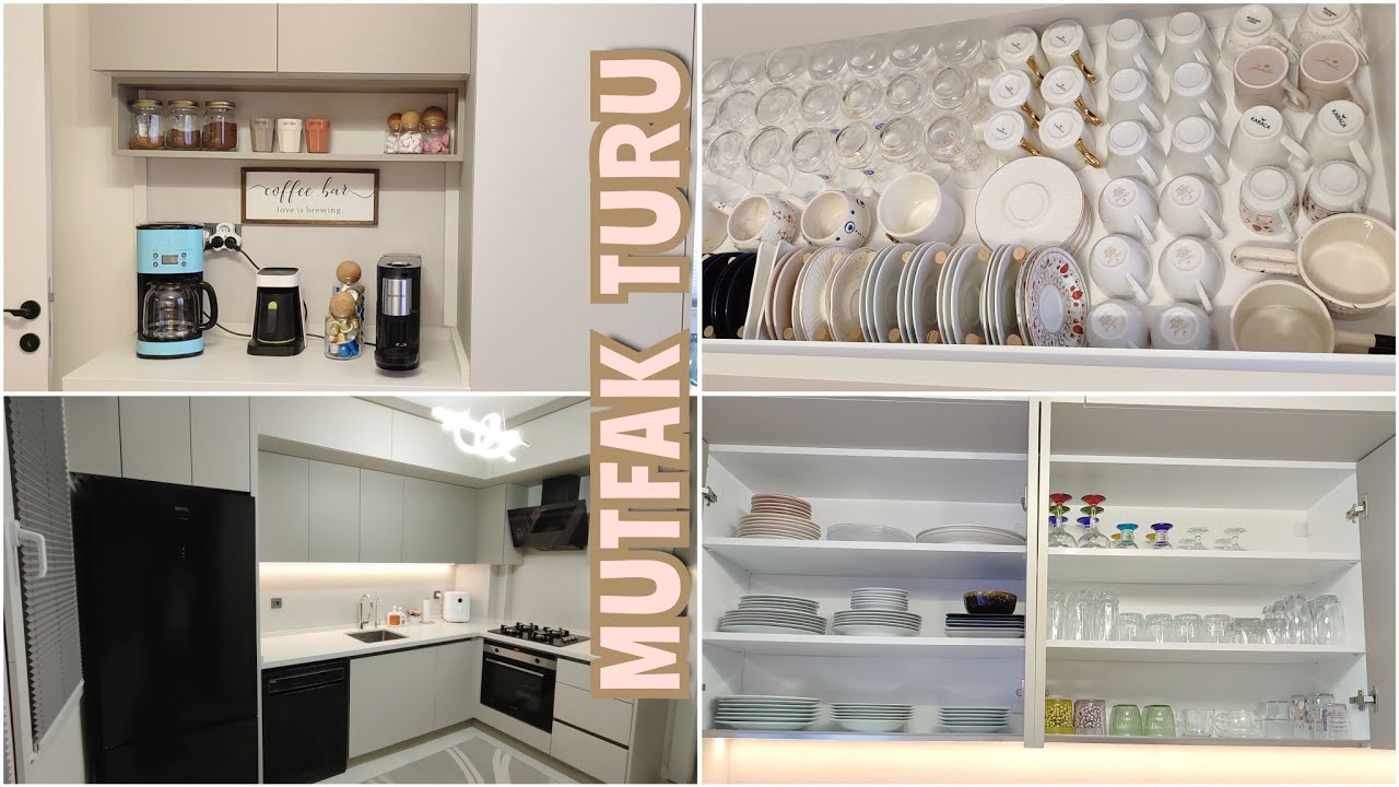 MUTFAK TURU | DOLAP İÇİ DÜZENİ | ANKASTRE MUTFAK | YENİ GELİN MUTFAK DÜZENİ  (Kitchen Tour)