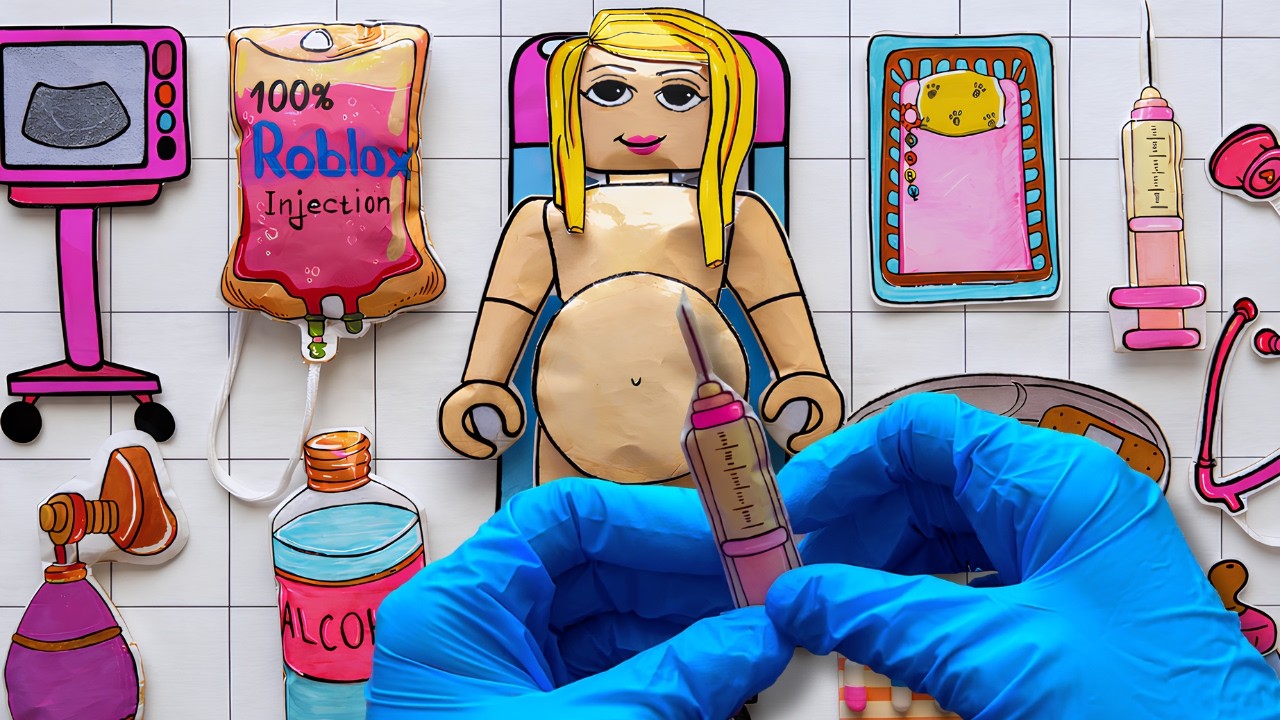 💸paper diy💸 Roblox Mommy + Hospital 👼🏻🍼 Tutorial