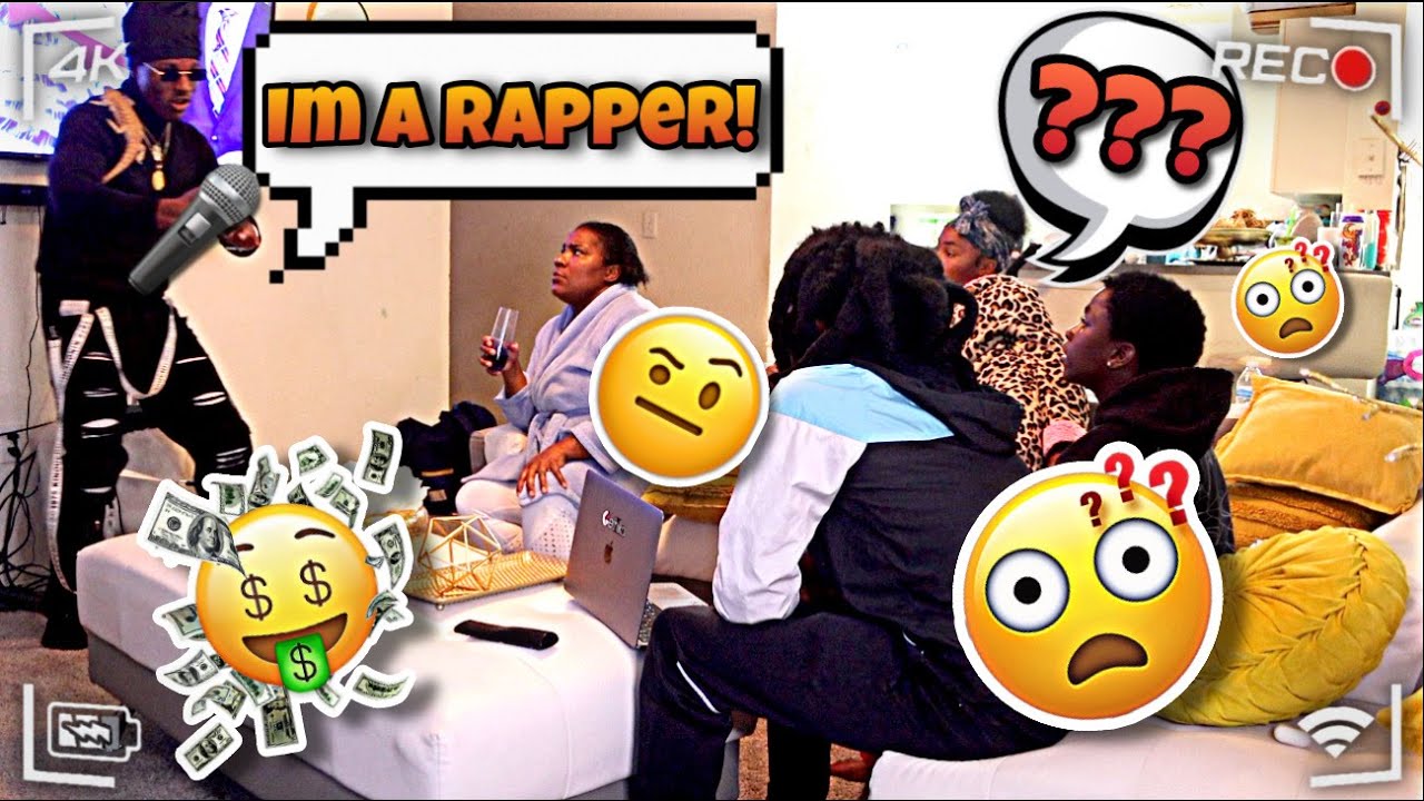 I WANNA BE A RAPPER PRANK ON MY FAMILY! *FUNNY REACTION*