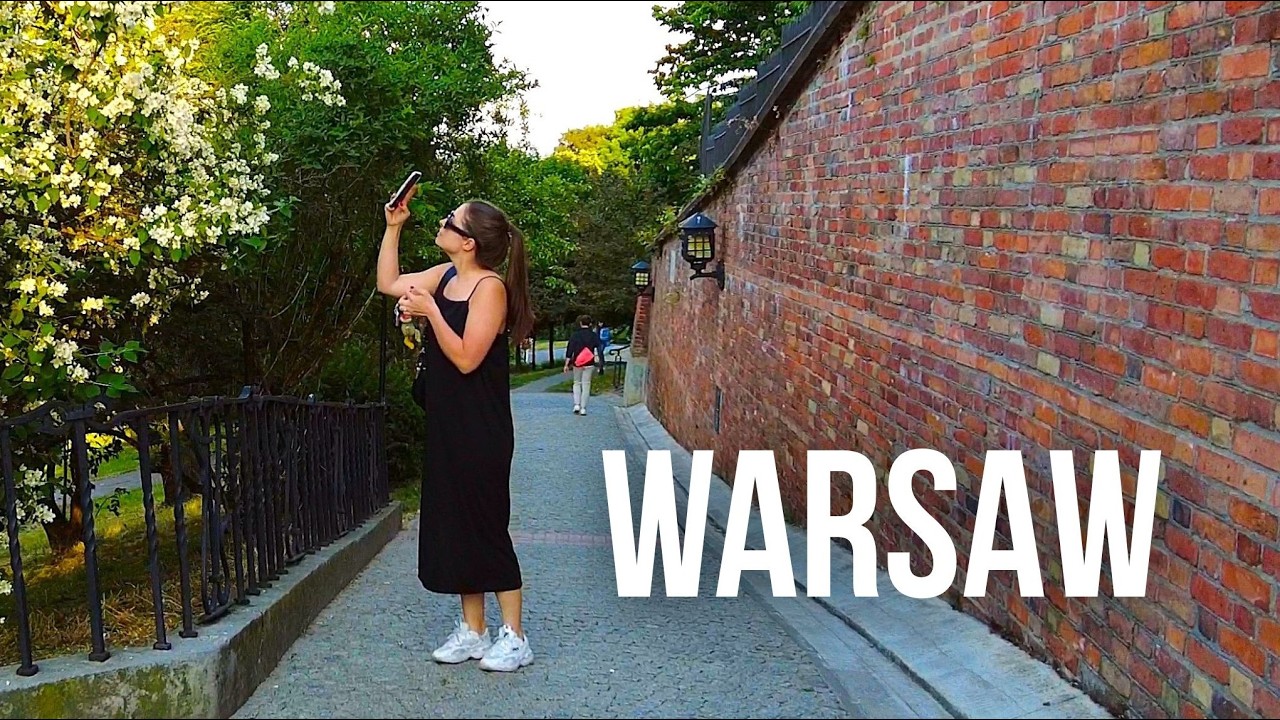 Walking in Warsaw: Castle Square to Mariensztat Street - Spacer w Waraszawie, Polska - Poland