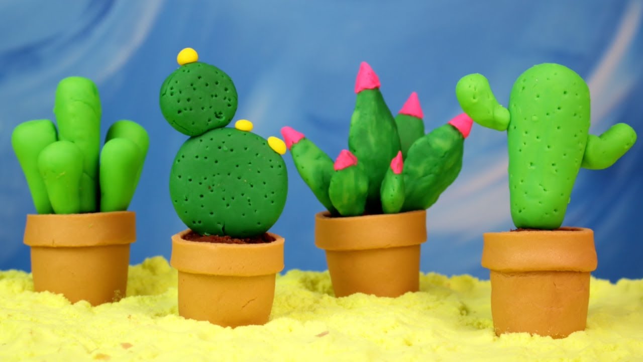 DIY: Play Doh Cactus🌵 | Clay Art For Kids | HooplaKidz How To