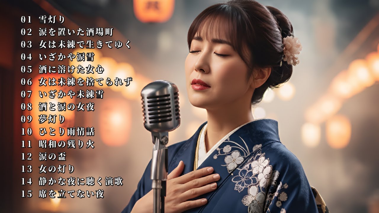 【演歌】 涙が止まらない昭和の名曲メドレー ❄️ 雪と酒、そして女の未練 | 心に深く染みる演歌集