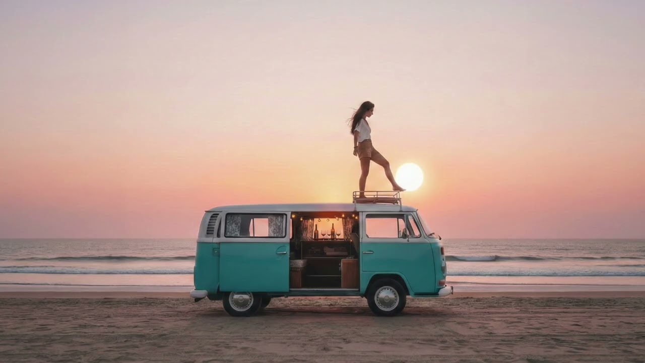 Velvet Moon Deep House Vocal Mix | 432Hz Sea Lounge & Van Life Journey