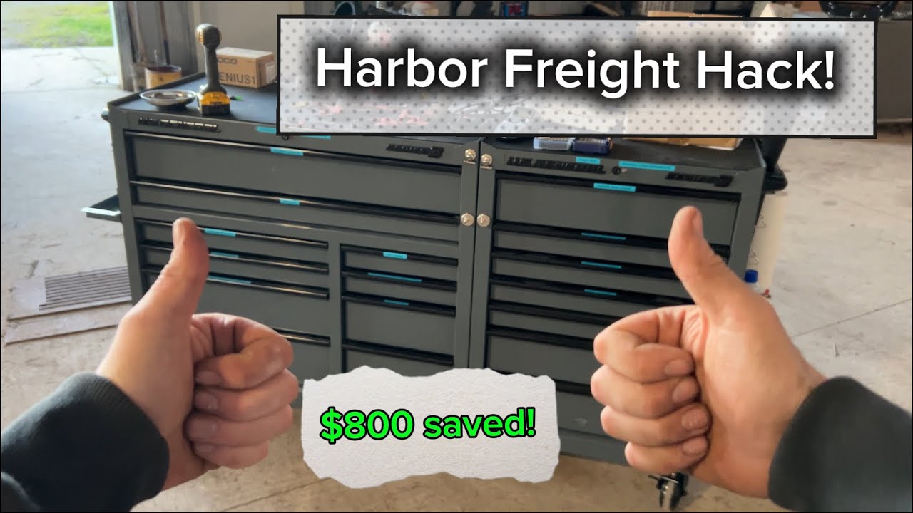 Harbor Freight Toolbox hack to save $800! 72” toolbox alternative