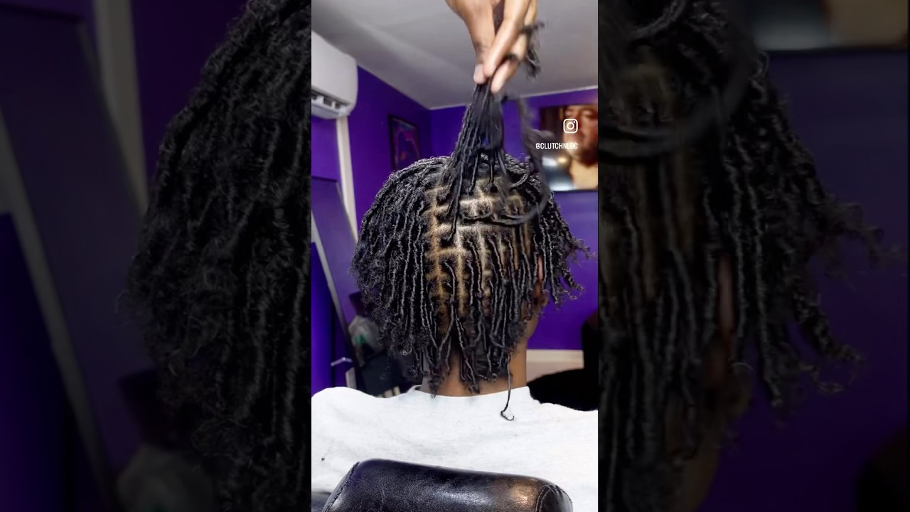 SMALL STARTER LOCS WITH GRID PARTING! #locs #starterlocs #loctician #combcoils #loctips #dreads