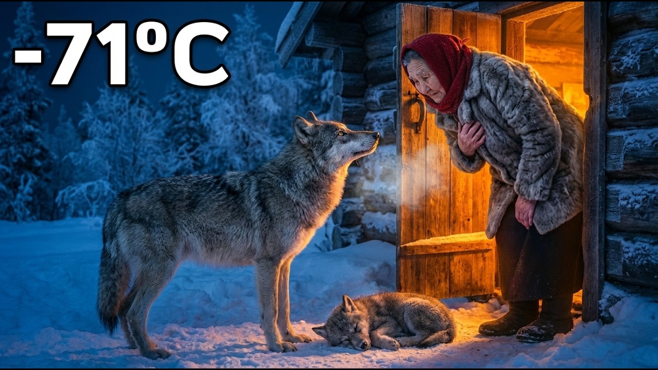 She Opened Her Door at −71°C… and a Mother Wolf Handed Her a Dying Baby