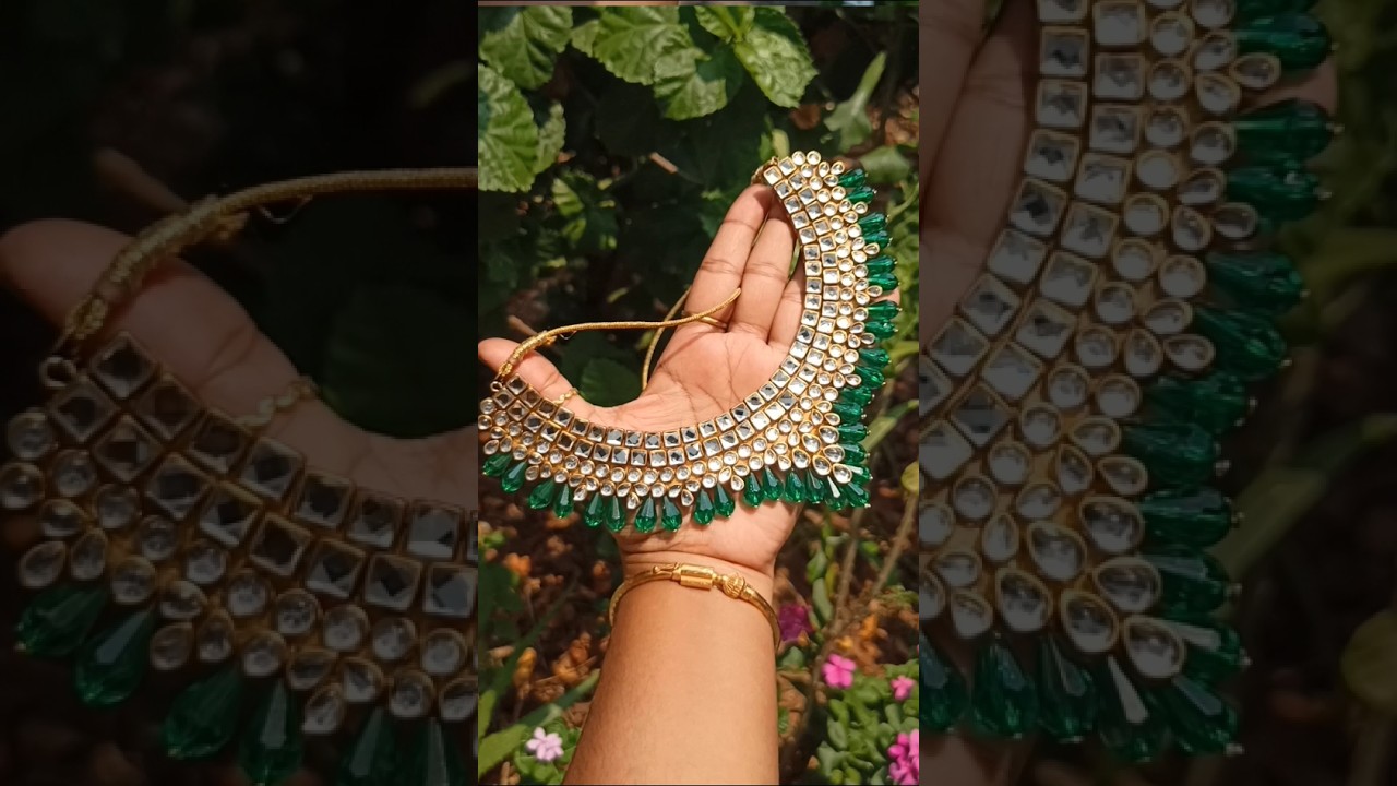 Diy beautiful heavy necklace making at home 