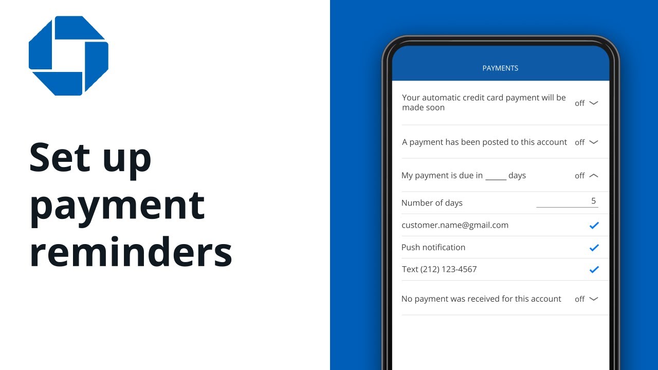 How to Setup an Alert for your Credit Card Payment | Chase Mobile&reg; app
