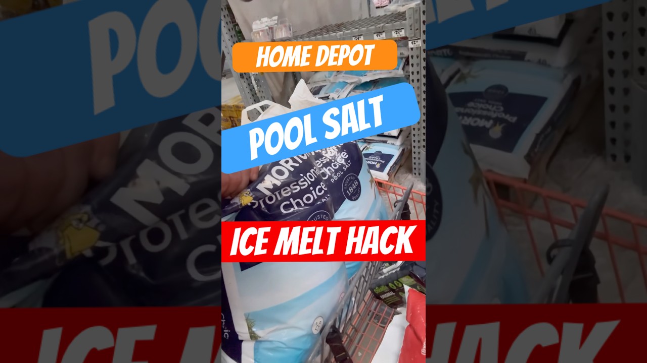 Ice Melt Hack: Pool Salt at HD #construction