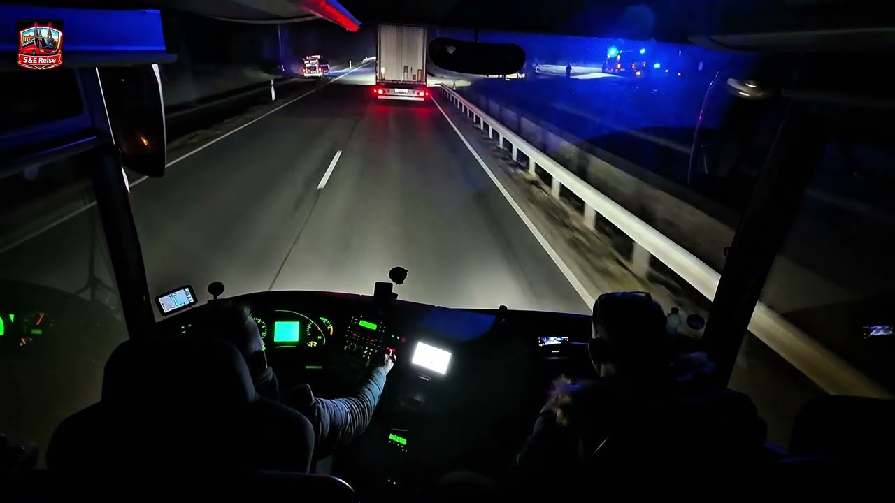 Fahrt von Deutschland nach Belgien, die Fahrgäste abholen. Teil 1