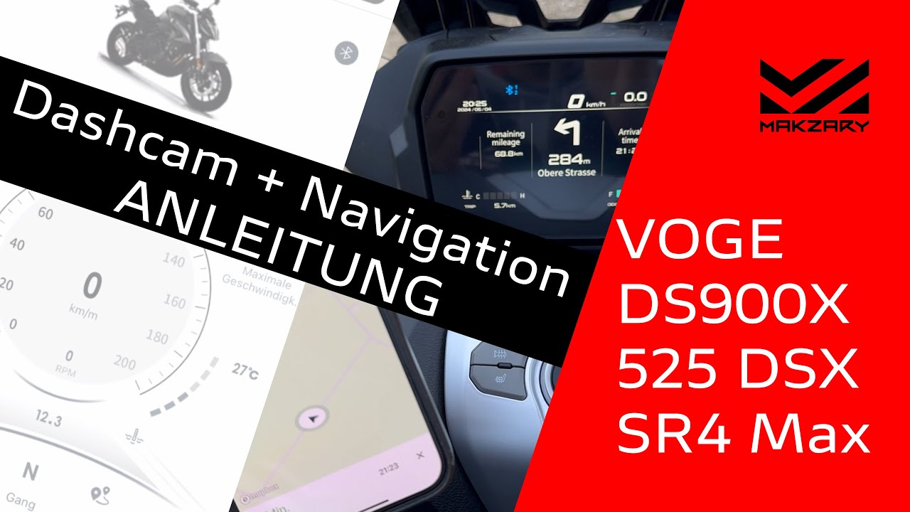 Dashcam und Navigation - Voge DS900X, 525 DSX und SR4 Max | Schritt für Schritt Anleitung!