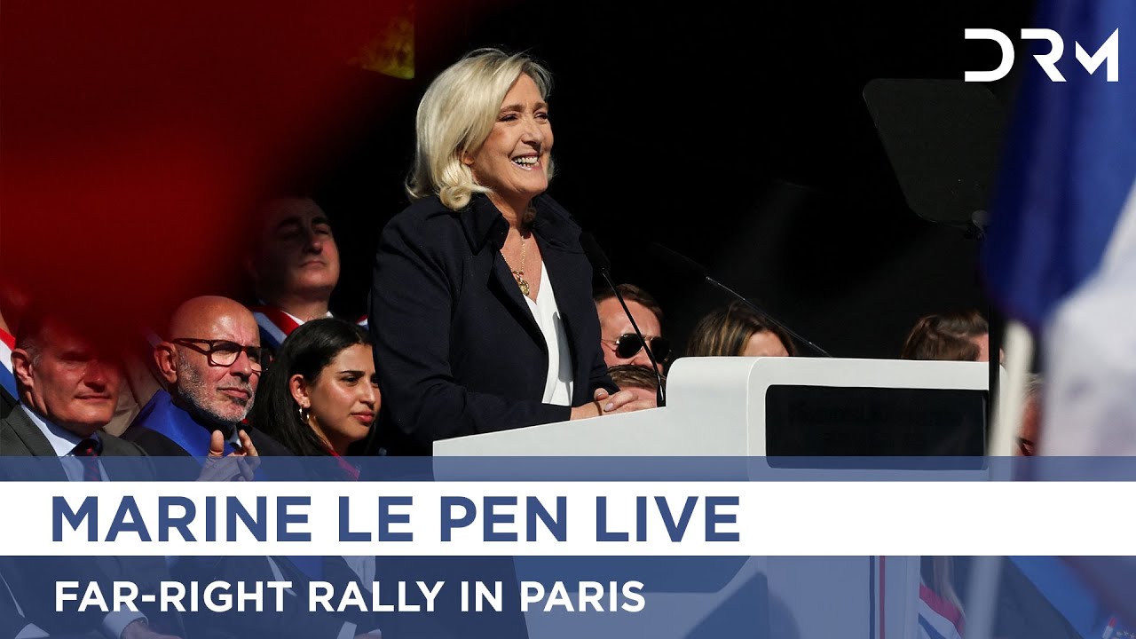 Marine Le Pen Speech LIVE: France’s National Rally Protests | Far-Right Rally in Paris | AC1G