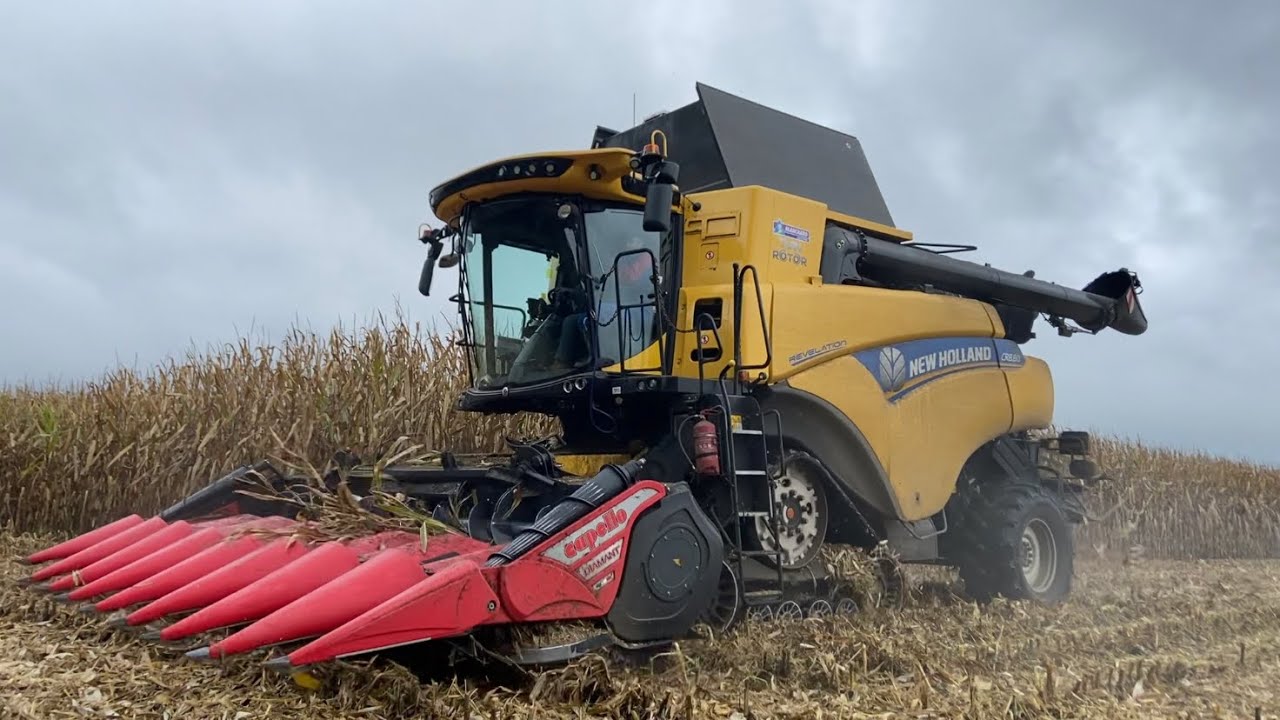 moisson de maïs grain🌽ETA Trenchevent! 2022 avec une New Holland CR 8.80 à CHENILLE🤯!