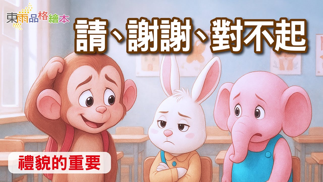 【東雨品格繪本】EP36《請、謝謝、對不起》｜禮貌的重要｜兒童故事繪本｜睡前故事