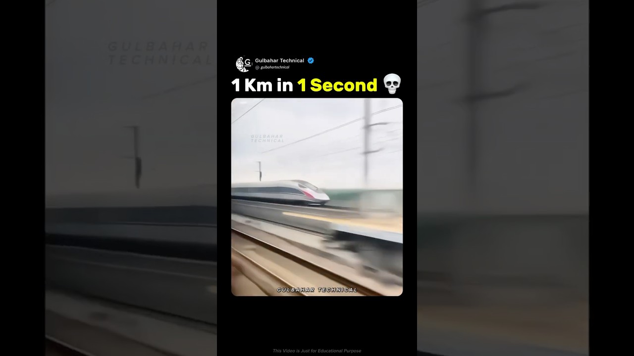 World&rsquo;s Fastest Train 1km in 1s 🤯