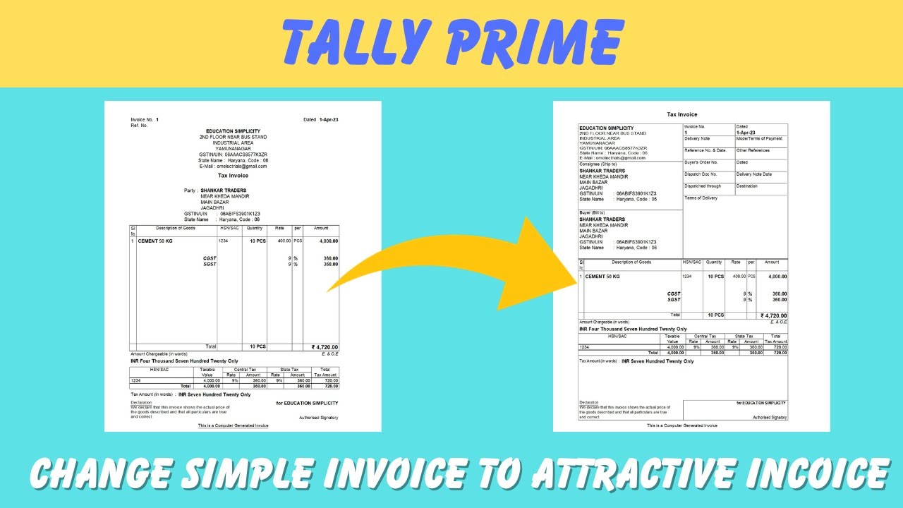 How To Change Invoice Format in Tally Prime| Change Bill Format in Tally Prime | #Tally Prime