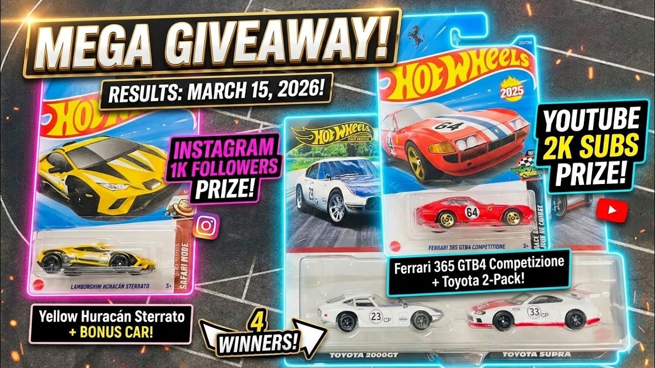 MEGA GIVEAWAY! 2K YouTube Subs + 1K Insta Milestone Celebration! 🏎️🎁