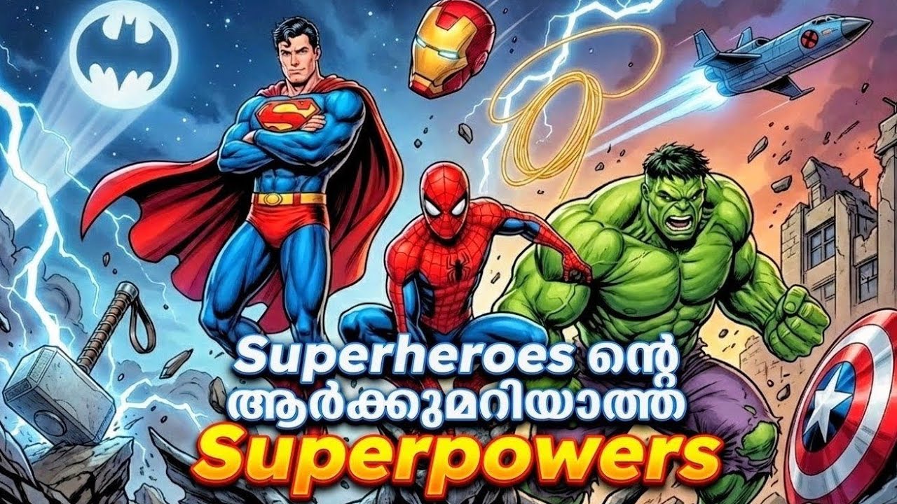 Secret superpowers of popular superheroes explained in malayalam