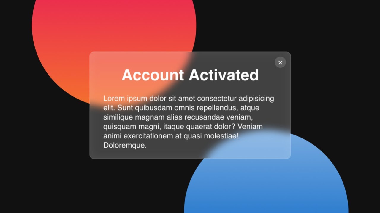 Create Animated Glassmorphism Popup using HTML, CSS & JavaScript