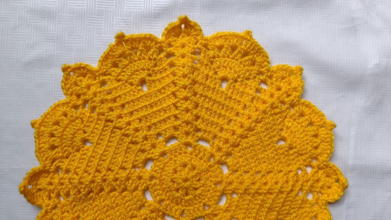 किरोसिया से थालपोश बनाना सीखें How To Crochet Thalposh, Woolen Rumal, Table cover Thalpos Tutorial
