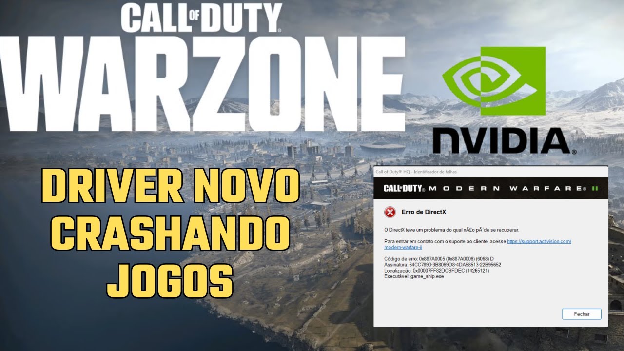 SOLU&Ccedil;&Atilde;O - WARZONE CRASHANDO AP&Oacute;S ATUALIZACAO DE DRIVER NVIDIA