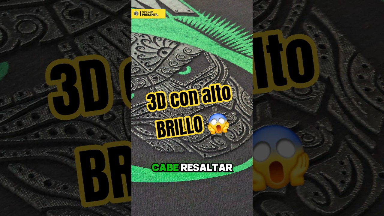 ✨ &iquest;Dise&ntilde;o 3D con brillo espectacular? 🔥#Serigraf&iacute;a #Estampados #Efecto3D