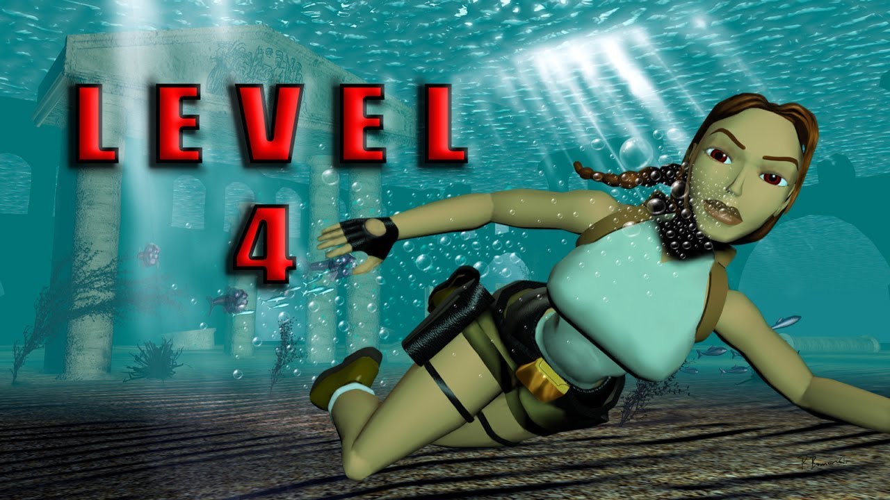 Tomb Raider (PS1) 100% Walkthrough- Level 4: Tomb of Qualopec