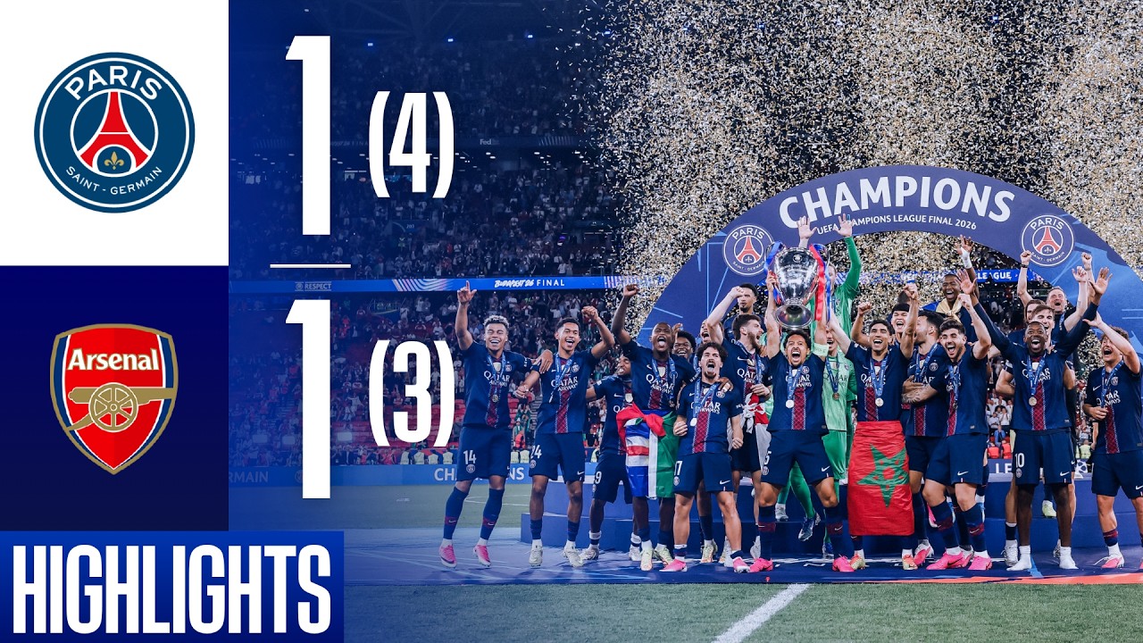 RAZEM W RAZ! Najważniejsze momenty meczu PSG-Arsenal 🏆❤️💙