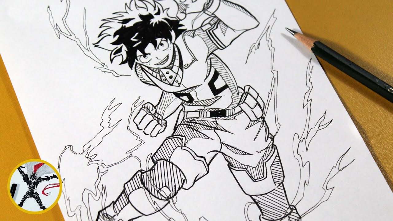 How to Draw Izuku Midoriya (Deku) Full Body | Step by Step Anime Drawing Tutorial
